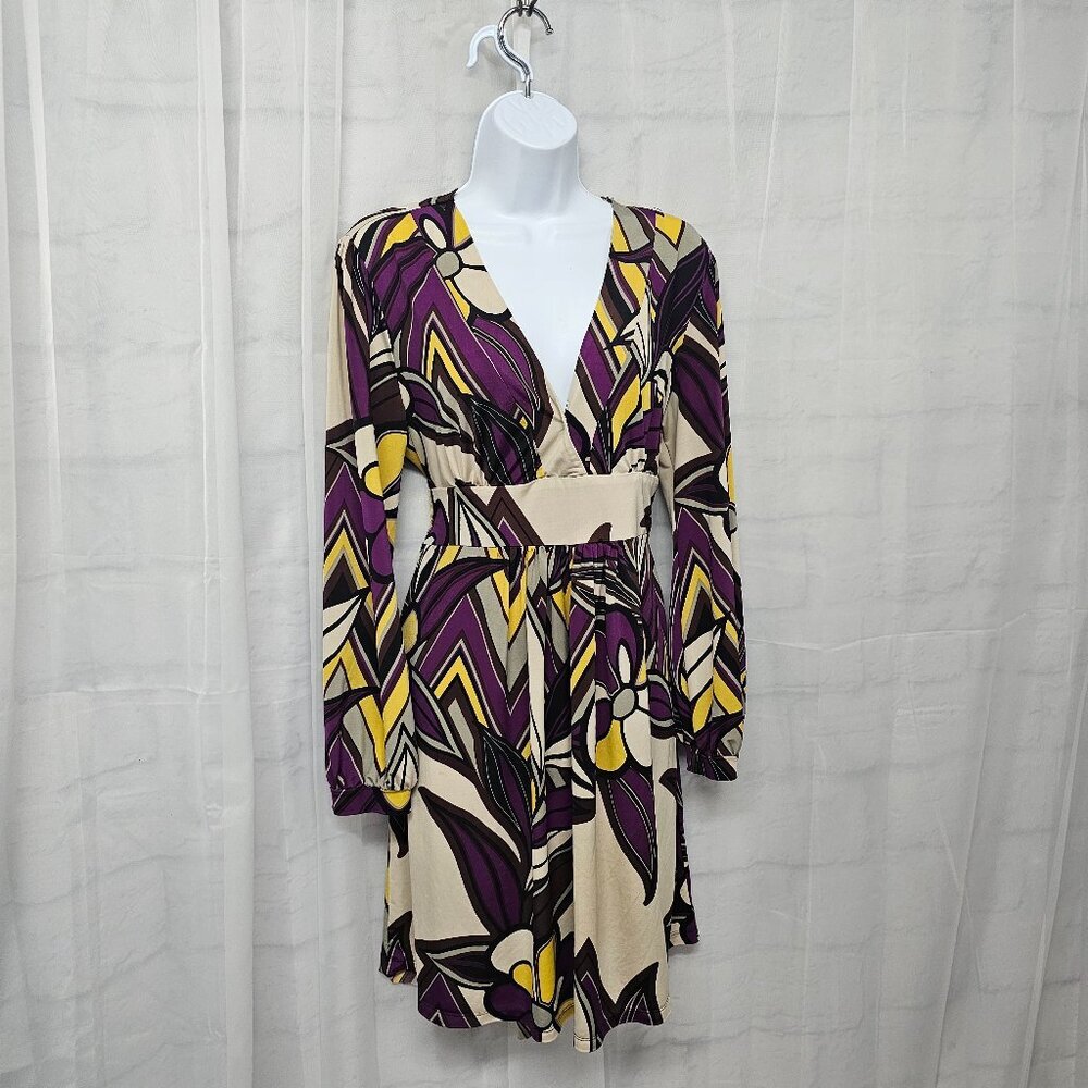 Catch My I Dress Purple Floral Retro Y2K Mod XL - Picture 5 of 12